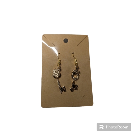 Handcrafted "key" Earrings. 1 Pair. New. - Picture 4 of 9